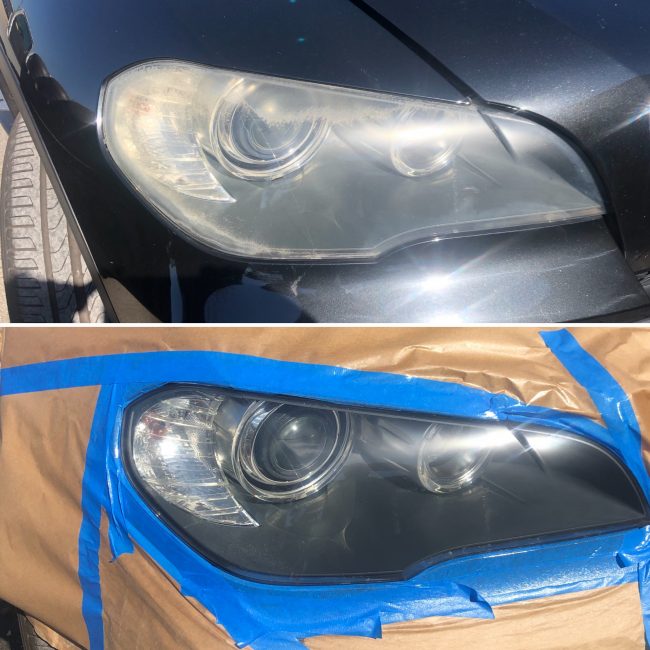 bmw X5 headlight restoration