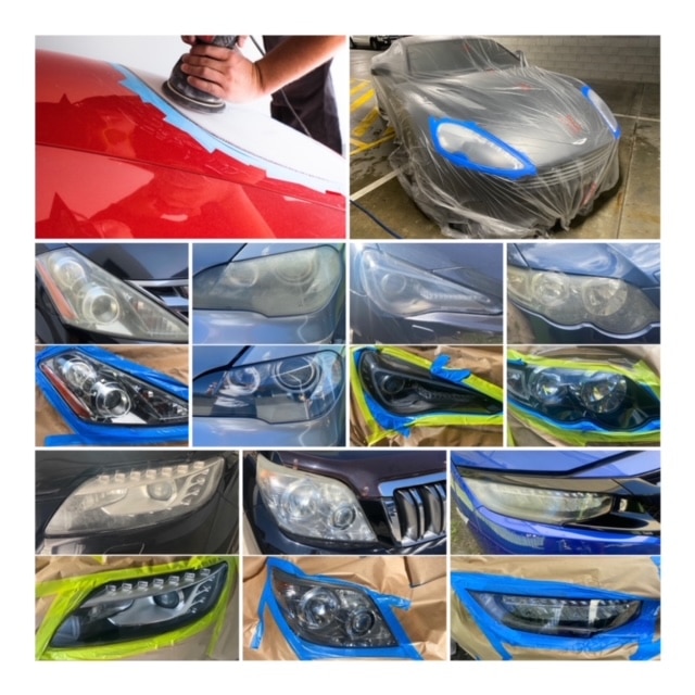 Professional headlight restoration