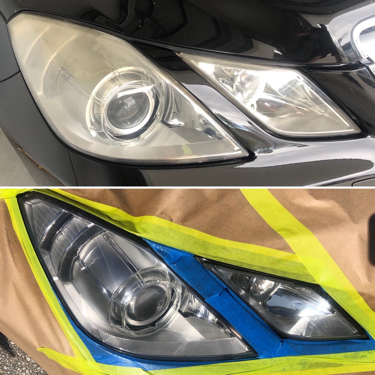 Mercedes headlight restoration